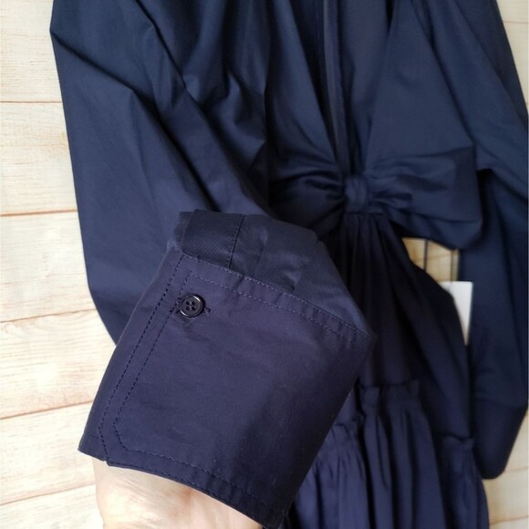 Jason Wu Cutout Cotton/Spandex Poplin Long Sleeve Mini Dress - Picture 9 of 16